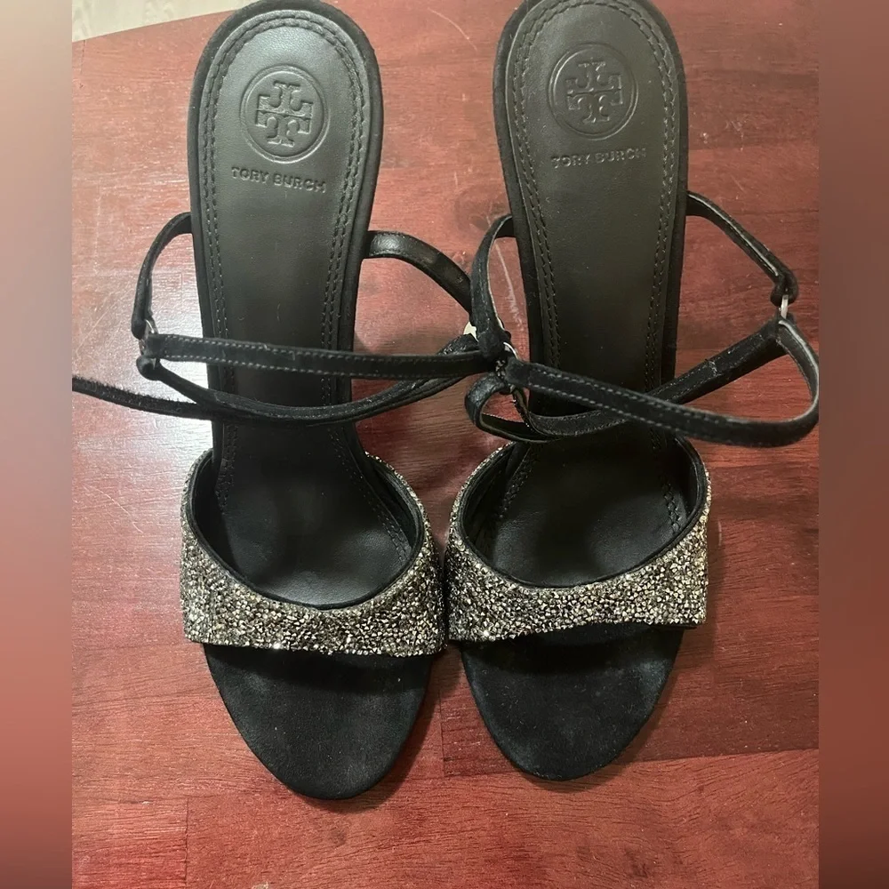 Tory Burch Glitter Heel Sandal, SZ 10M